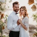novios en la boda tecnológica