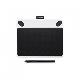 Wacom CTL-490DW-S Intuos Draw Tableta gráfica, Color blanco y negro